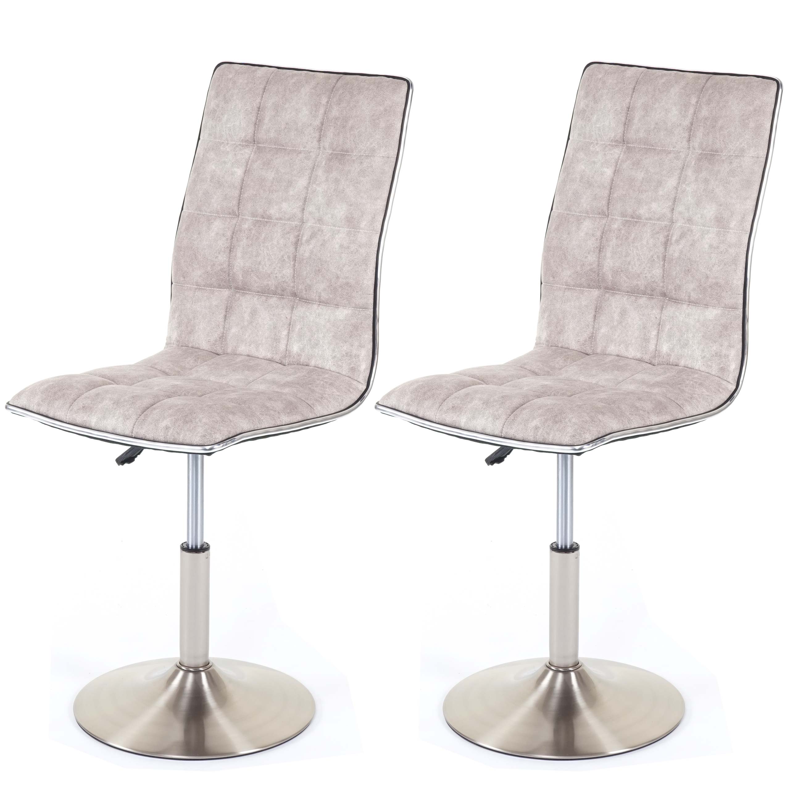 Kunstleder oder Textil Fuß gebürstet Stuhl Lehnstuhl 2x Esszimmerstuhl HWC-C41 