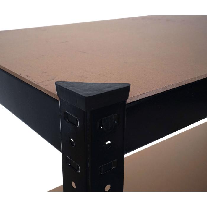 Schwerlastregal HWC-D67, Werkstattregal, 160x80x40cm Traglast bis 320kg mit 6x Aufbewahrungskorb HWC-C21 ~ schwarz