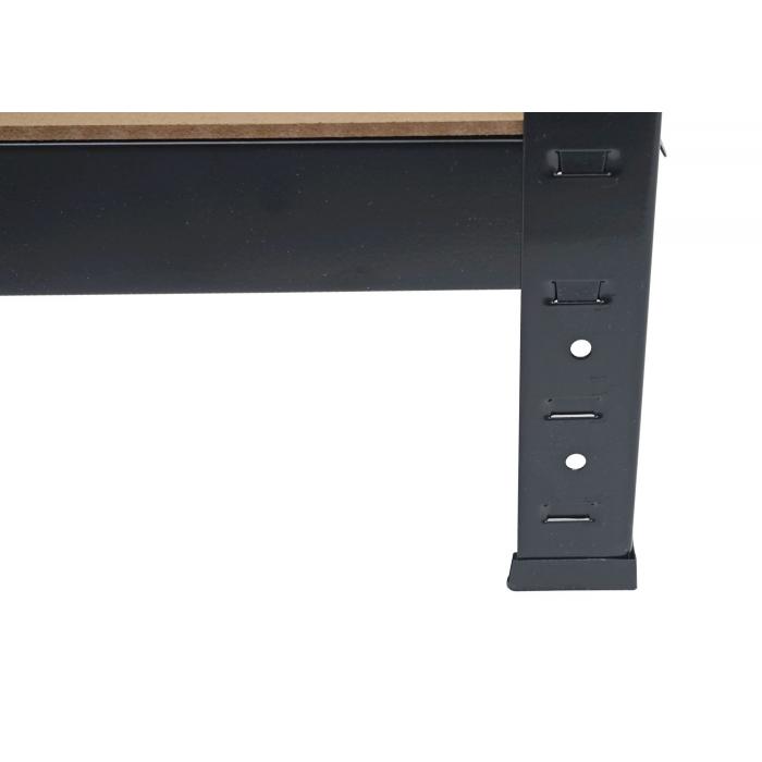 Schwerlastregal HWC-D67, Werkstattregal, 160x80x40cm Traglast bis 320kg mit 6x Aufbewahrungskorb HWC-C21 ~ schwarz