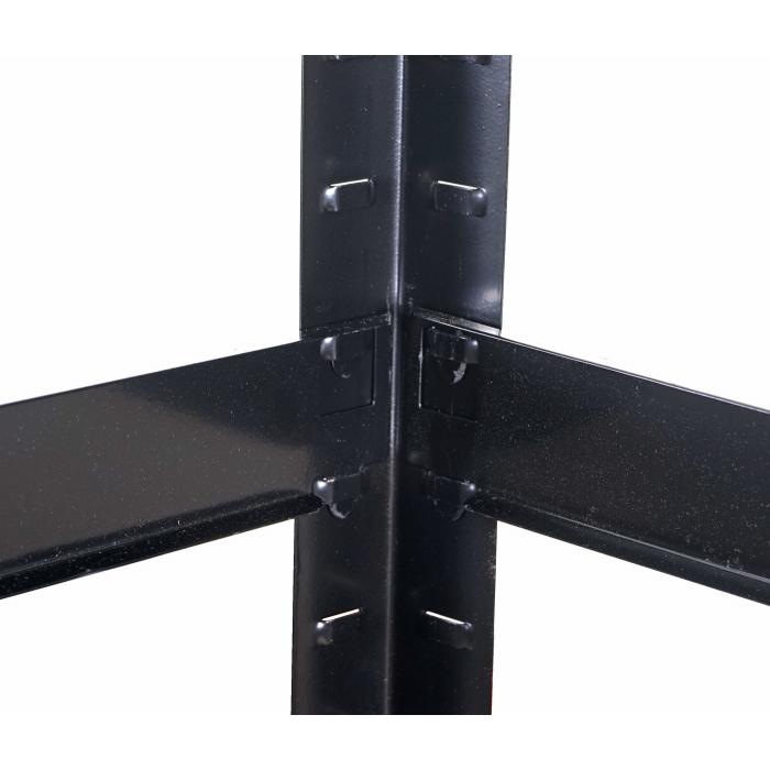 Schwerlastregal HWC-D67, Werkstattregal, 160x80x40cm Traglast bis 320kg mit 6x Aufbewahrungskorb HWC-C21 ~ schwarz