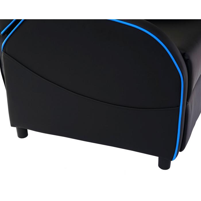Fernsehsessel HWC-D68, HWC-Racer Relaxsessel TV-Sessel Gaming-Sessel, Kunstleder ~ schwarz/blau