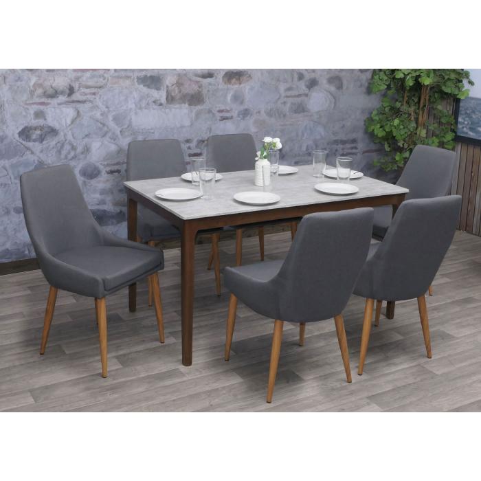 2er-Set Esszimmerstuhl HWC-B44 II, Stuhl Kchenstuhl Retro Design ~ Stoff/Textil grau