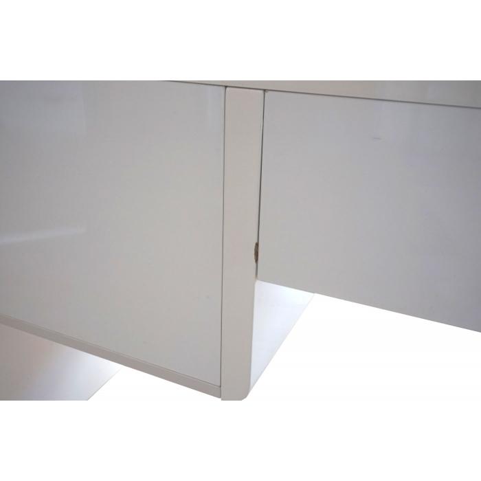 B-Ware Schreibtisch HWC-D74, Computertisch Brotisch, hochglanz wei 75x120x50cm MVG-zertifiziert