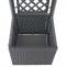 Poly-Rattan Rankgitter HWC-D76, Pflanzkasten Rankhilfe, 142x43x43cm ~ anthrazit