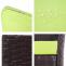 B-Ware (Gestell verzogen/Rattanschaden SK3) | 3-Sitzer Poly-Rattan Gartenbank Halden, Bank ~ braun-meliert, Kissen grn