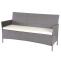 3-2-1-1 Poly-Rattan Garten-Garnitur Halden, Lounge-Set Sitzgruppe Sofa ~ grau, Kissen creme