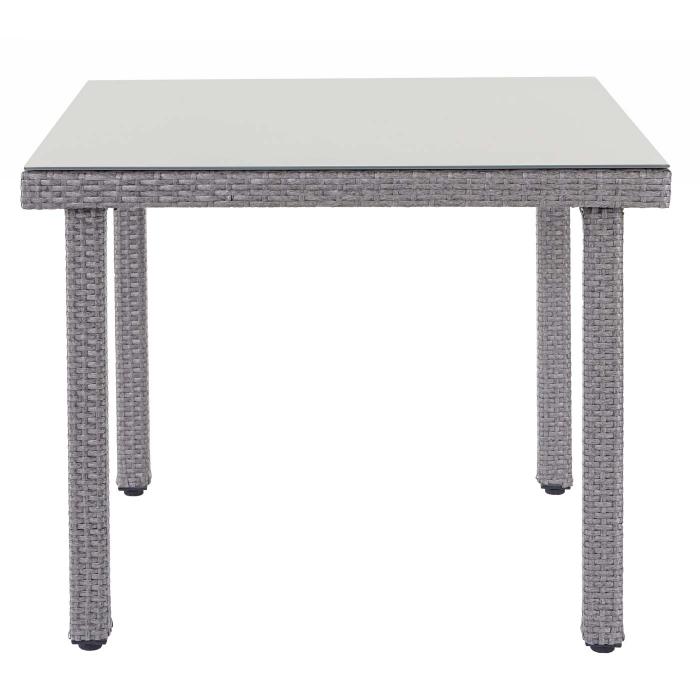 BWare (Glasplatte fehlt) PolyRattan Gartentisch Cava, Esstisch