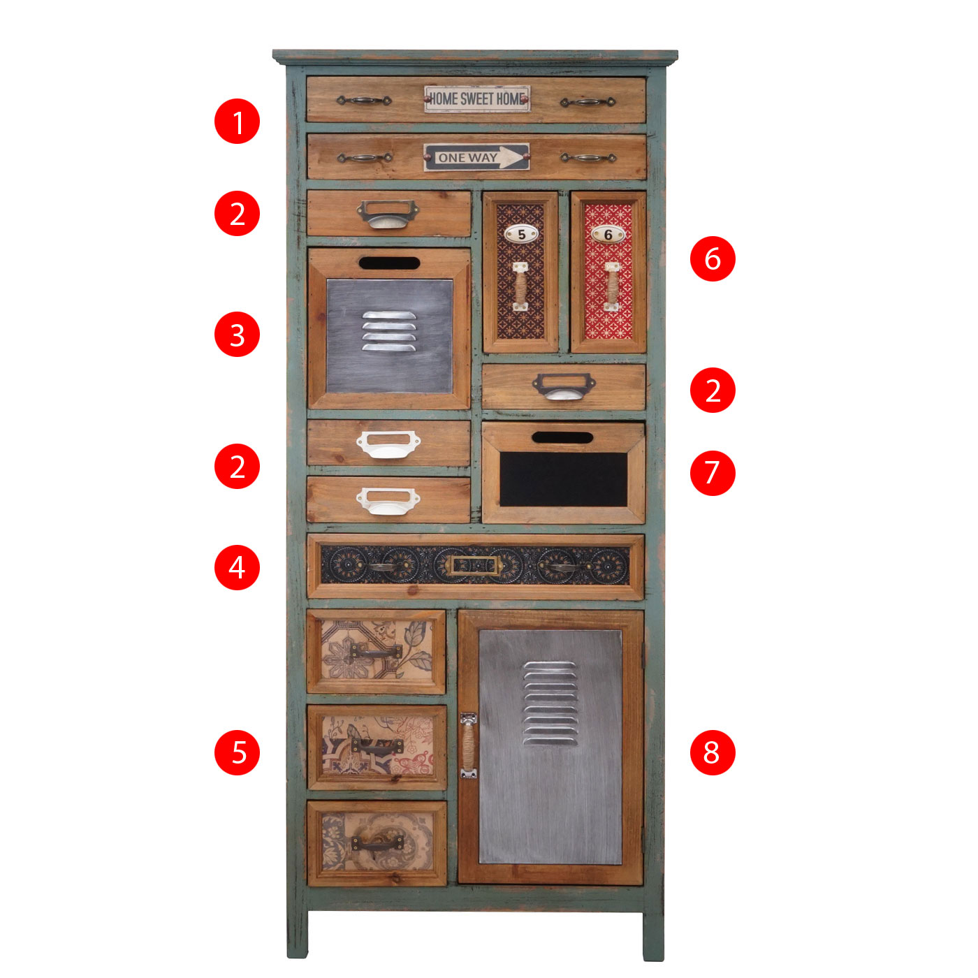 HWC-A43 Apotheker-Schrank