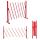 Absperrgitter HWC-B34, Scherengitter Zaun Schutzgitter ausziehbar, Alu rot-weiß ~ Höhe 103cm, Breite 28-200cm