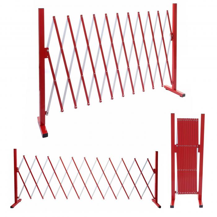 Absperrgitter HWCB34, Scherengitter Zaun Schutzgitter ausziehbar, Alu
