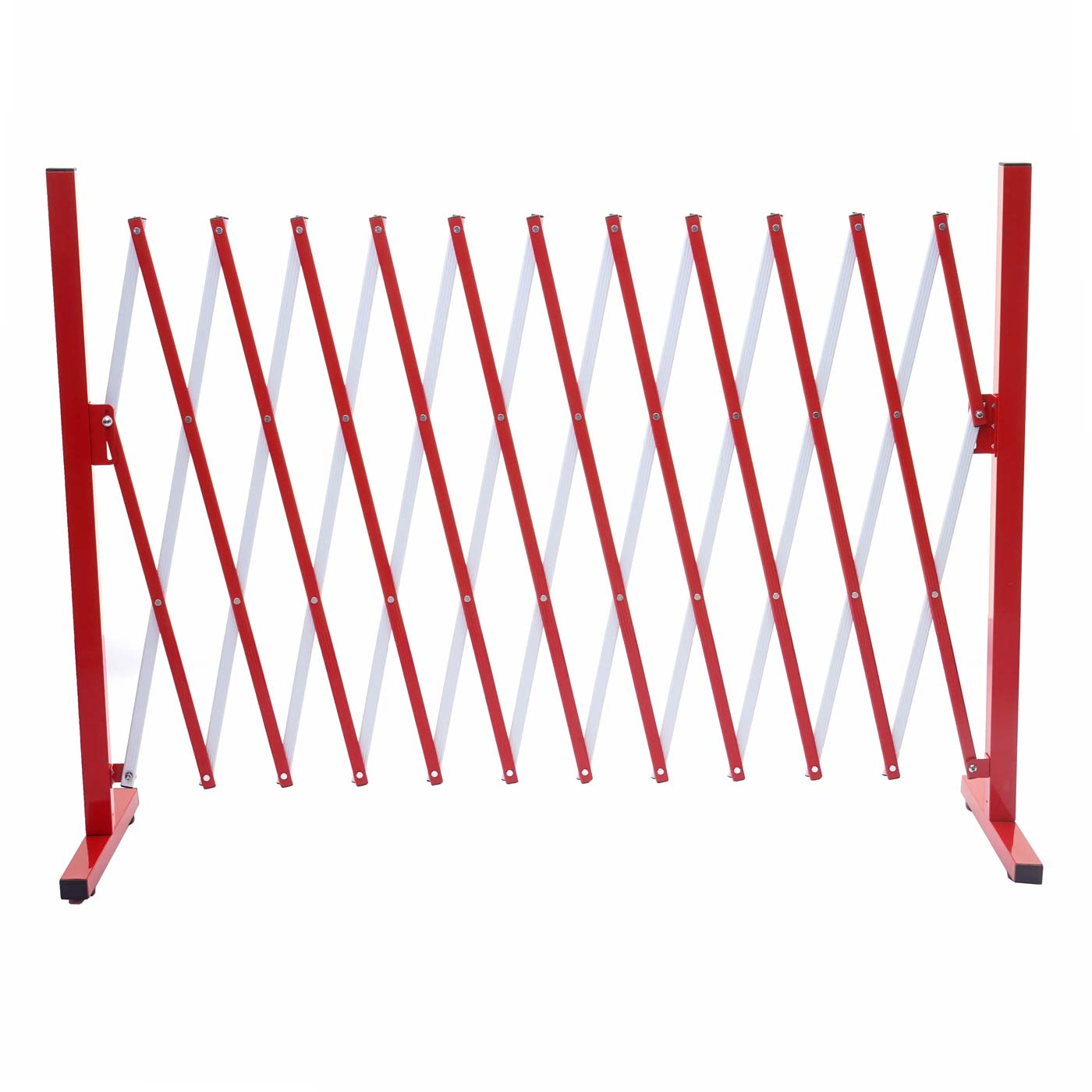 Absperrgitter HWCB34, Scherengitter Zaun Schutzgitter ausziehbar, Alu