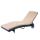 Sonnenliege HWC-D80, Gartenliege Relaxliege Liege, Poly-Rattan ~ anthrazit, Kissen beige