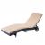 Sonnenliege HWC-D80, Gartenliege Relaxliege Liege, Poly-Rattan ~ anthrazit, Kissen beige