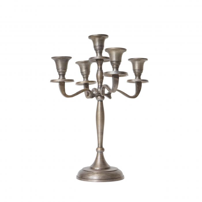 4er Set Kerzenständer Kerzenleuchter silber 31cm Kerzenhalter Leuchter Set top