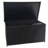 Poly-Rattan Kissenbox HWC-D88, Gartentruhe Auflagenbox Truhe ~ Basic schwarz, 80x160x94cm 950l