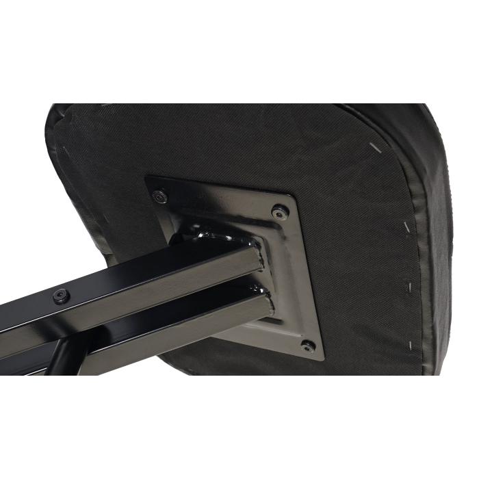 Kniestuhl HWC-E10, Sitzhocker Kniehocker, höhenverstellbar Rollen Kunstleder Metall MVG-zertifiziert ~ schwarz