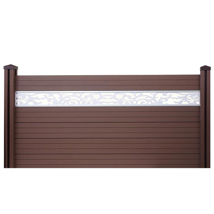 Defekte Ware (Mittig gebrochen SK8) | 2er-Set Dekopaneel fr WPC-Sichtschutz Sarthe, Verkleidung, 16x177cm wei