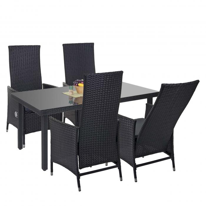 Poly-Rattan-Garnitur HWC-E22, Sitzgarnitur Balkon-Set Gartenmöbel ... Poly-Rattan-Garnitur HWC-E22, Sitzgarnitur Balkon-Set Gartenmöbel ...