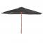 Sonnenschirm Florida, Gartenschirm Marktschirm,  3,5m Polyester/Holz 7kg ~ anthrazit