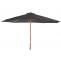 Sonnenschirm Florida, Gartenschirm Marktschirm,  3,5m Polyester/Holz 7kg ~ anthrazit