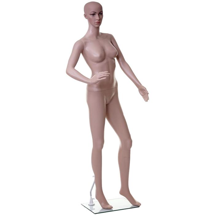Schaufensterpuppe HWC-E37, weiblich Frau Schaufensterfigur Puppe Mannequin Schneiderpuppe, lebensgro beweglich 175cm