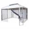 Pergola HWC-E42, Garten Pavillon, mit Moskitonetz 3,6x3m ~ creme