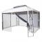Pergola HWC-E42, Garten Pavillon, mit Moskitonetz 3,6x3m ~ creme