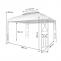 Pergola HWC-E42, Garten Pavillon, mit Moskitonetz 3,6x3m ~ creme