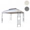 Pergola HWC-E42, Garten Pavillon, mit Moskitonetz 3,6x3m ~ creme