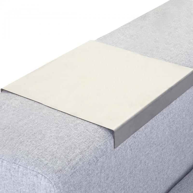 Armlehnen-Ablage HWC-C67, Sofa-Butler Tablett, Edelstahl 25cm 1 Stck