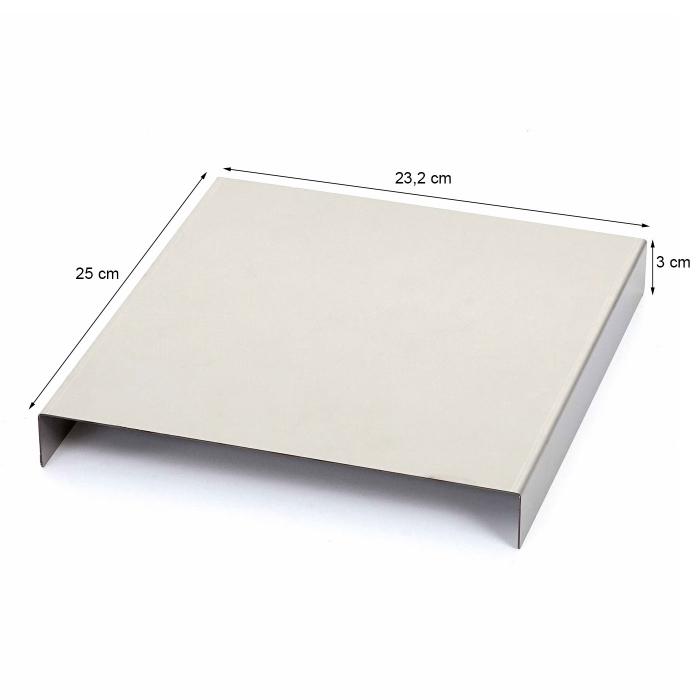 Armlehnen-Ablage HWC-C67, Sofa-Butler Tablett, Edelstahl 25cm 1 Stck