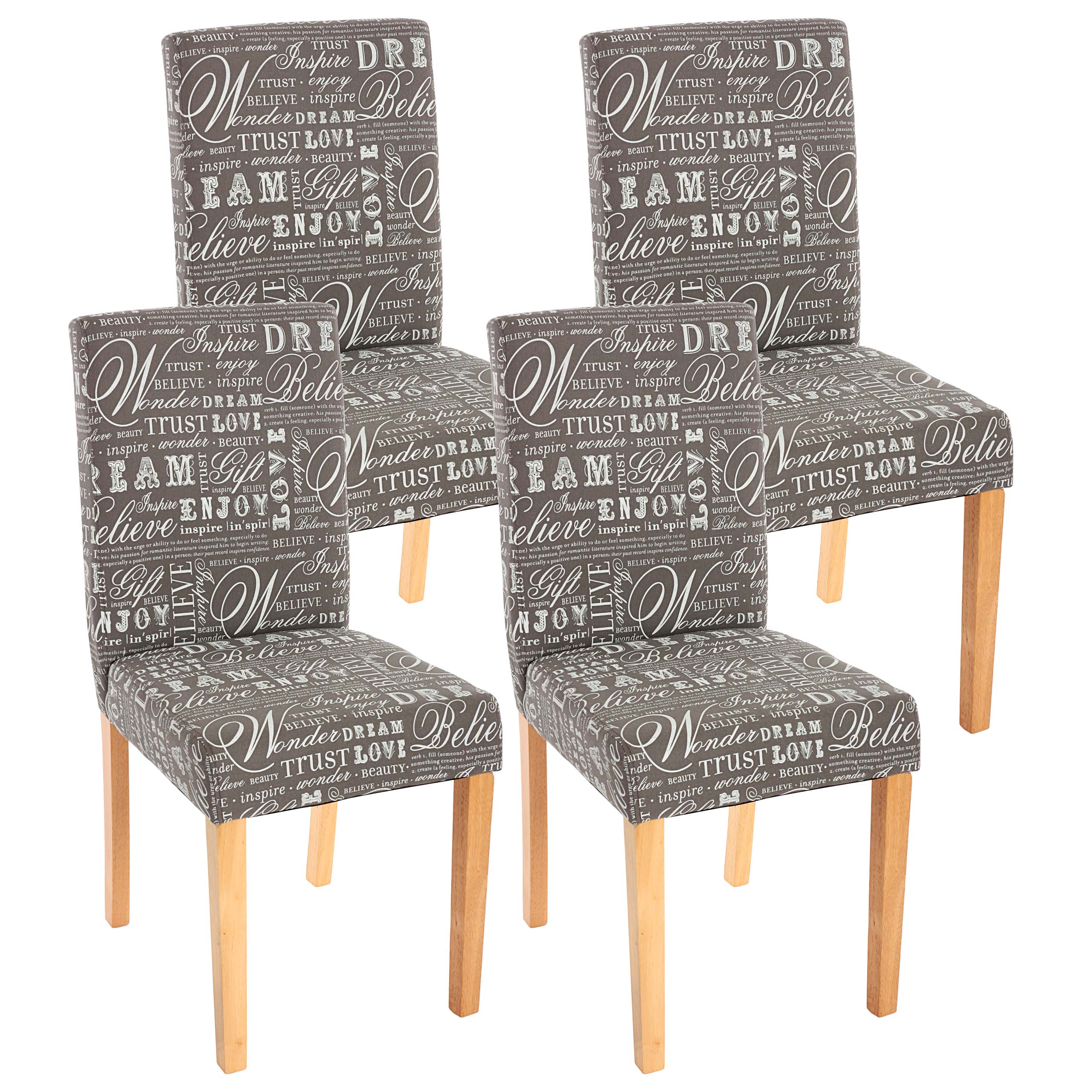 4er-set esszimmerstuhl stuhl küchenstuhl littau ~ textil mit