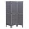Paravent HWC-G30, Trennwand Sichtschutz Raumteiler, Shabby-Look 170x120cm ~ grau