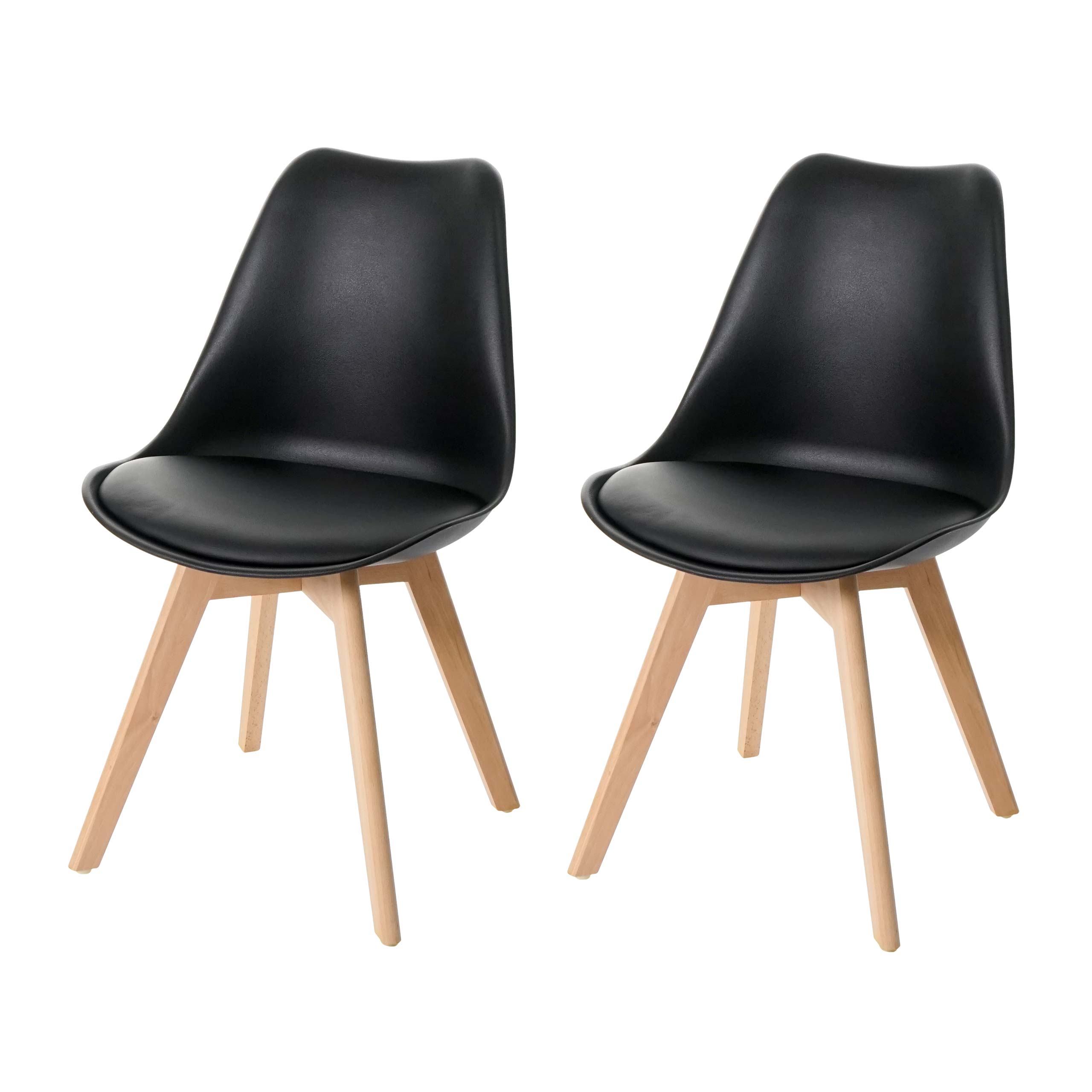 Stuhl Küchenstuhl Polsterstuhl Essstuhl 2x Esszimmerstuhl HWC-E53 Retro Design 