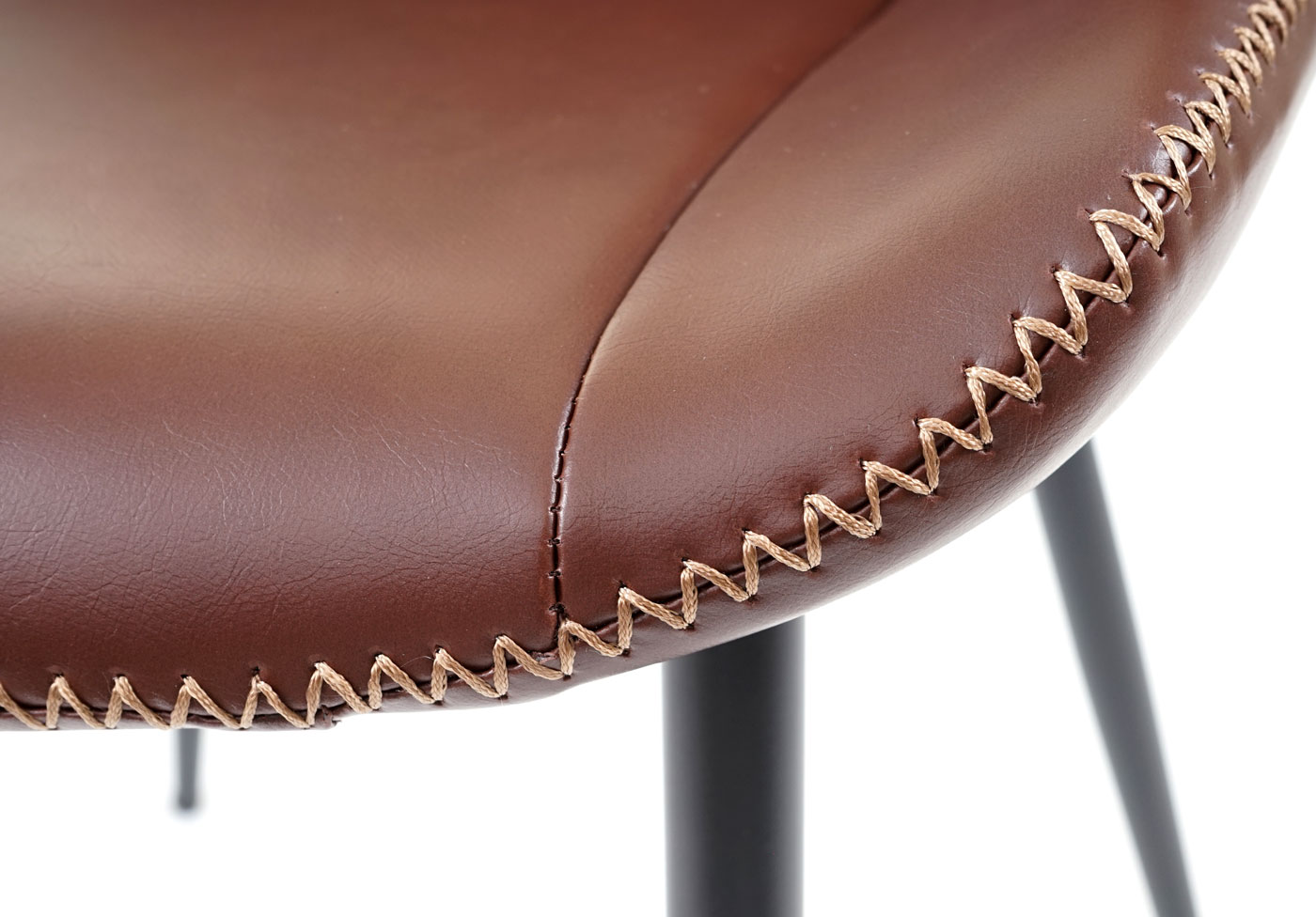 HWC-E56 Stuhl grau Detailbild Ziernaht und Sitzflche