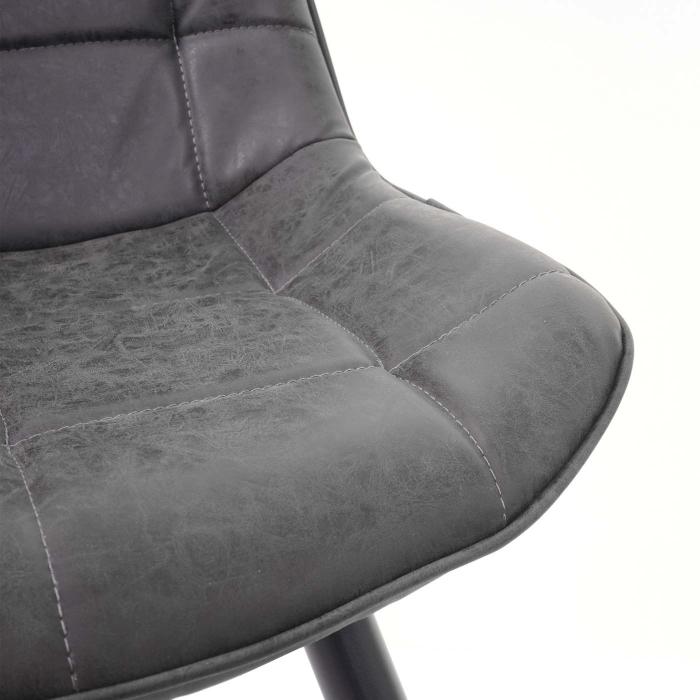 2x Esszimmerstuhl HWC E57, Stuhl Cocktailstuhl Küchenstuhl Polsterstuhl, Retro Wildleder Optik ~ Kunstleder dunkelgrau 2x Esszimmerstuhl HWC E57, Stuhl Cocktailstuhl Küchenstuhl Polsterstuhl, Retro Wildleder Optik ~ Kunstleder dunkelgrau