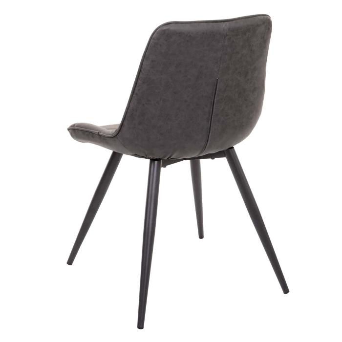 2x Esszimmerstuhl HWC E57, Stuhl Cocktailstuhl Küchenstuhl Polsterstuhl, Retro Wildleder Optik ~ Kunstleder dunkelgrau 2x Esszimmerstuhl HWC E57, Stuhl Cocktailstuhl Küchenstuhl Polsterstuhl, Retro Wildleder Optik ~ Kunstleder dunkelgrau