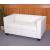 2er Sofa Couch Loungesofa Lille ~ Kunstleder, wei