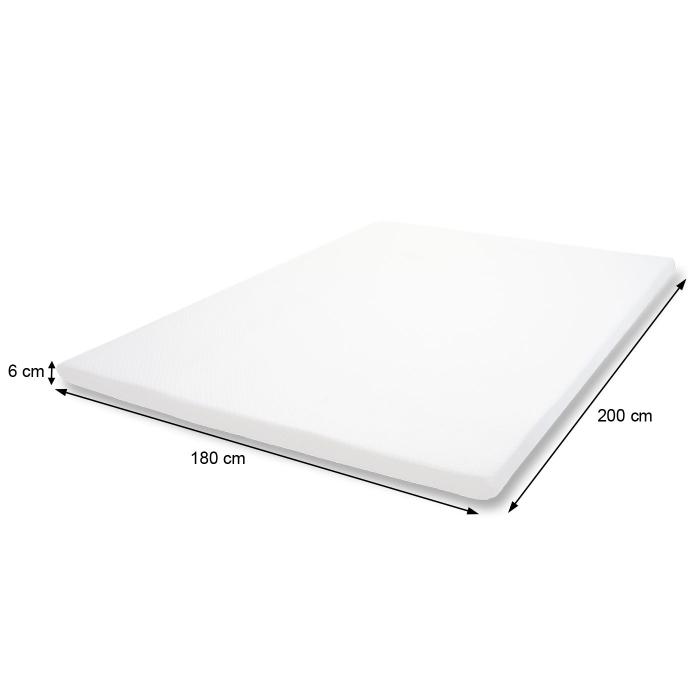 6cm Memoryfoam-Matratzentopper HWC-E63, Topper Matratzenauflage Matratzenschoner ~ 180x200cm Viscoschaum