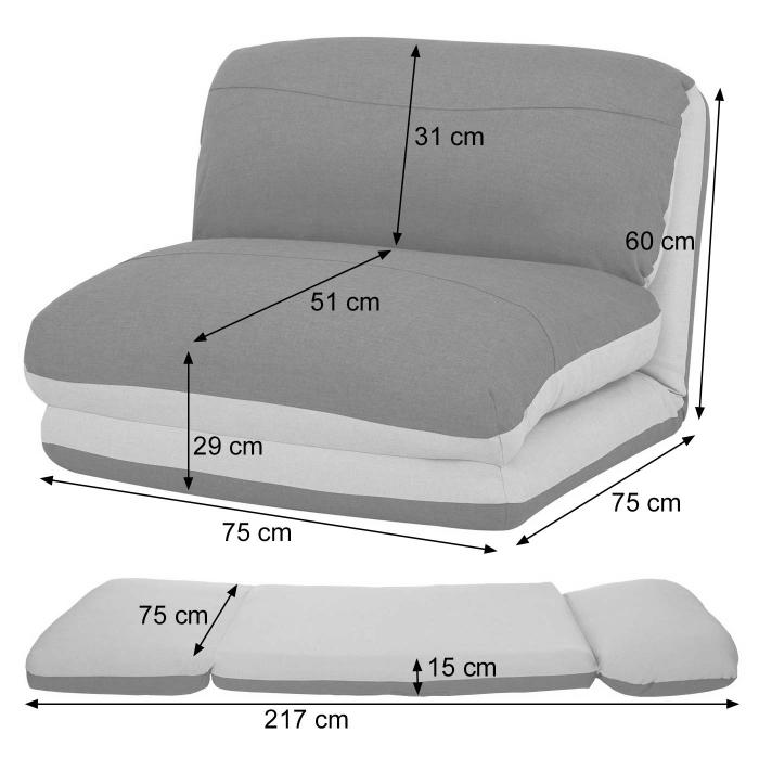 Schlafsessel HWC-E68, Schlafsofa Funktionssessel Klappsessel Relaxsessel, Stoff/Textil ~ gelb