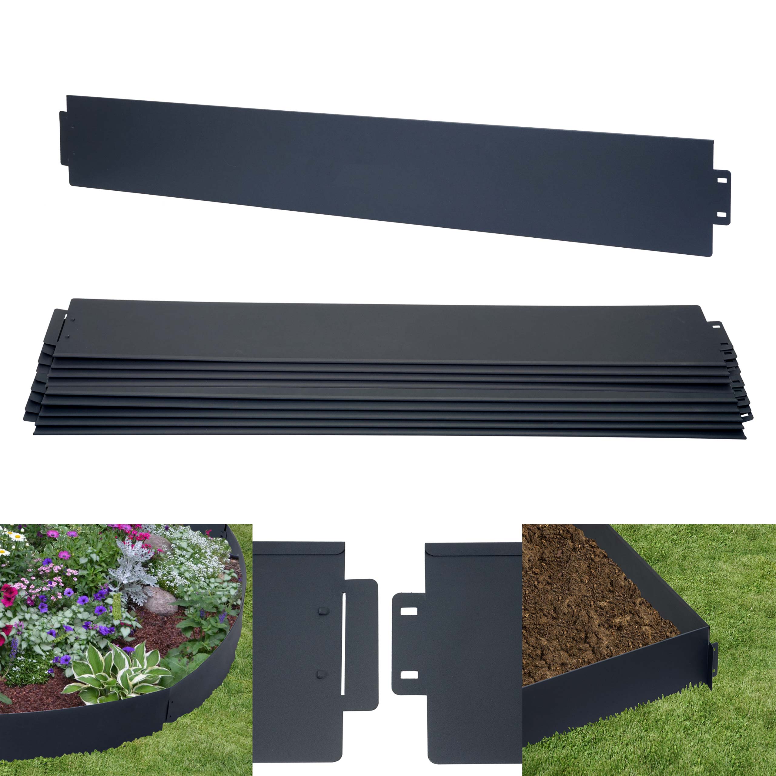 Rasenkante HWCE82, 10x1m (3,59€/m), Beetumrandung Mähkante
