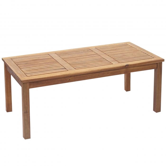 Lounge-Tisch HWC-E99, Gartentisch Tisch Beistelltisch Balkontisch, Akazie Holz massiv MVG-zertifiziert 100x50 cm, braun