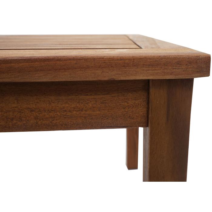 Lounge-Tisch HWC-E99, Gartentisch Tisch Beistelltisch Balkontisch, Akazie Holz massiv MVG-zertifiziert 100x50 cm, braun