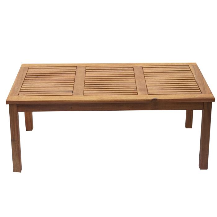 Lounge-Tisch HWC-E99, Gartentisch Tisch Beistelltisch Balkontisch, Akazie Holz massiv MVG-zertifiziert 100x50 cm, braun