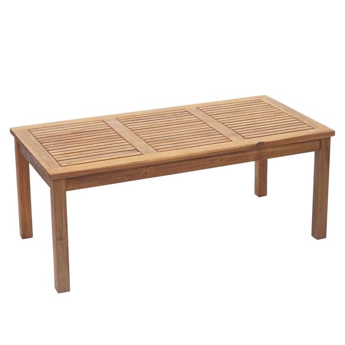 Lounge-Tisch HWC-E99, Gartentisch Tisch Beistelltisch Balkontisch, Akazie Holz massiv MVG-zertifiziert 100x50 cm, braun