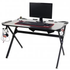 Schreibtisch HWC-F11, Computertisch Jugend-Schreibtisch, Gaming 120x75cm schwarz