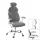 Brostuhl HWC-F12, Schreibtischstuhl Drehstuhl Racing-Chair, Sliding-Funktion Stoff/Textil + Kunstleder ~ grau/wei