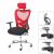 Bürostuhl HWC-F13, Schreibtischstuhl Drehstuhl, Sliding-Funktion 150kg belastbar Stoff/Textil ~ schwarz/rot