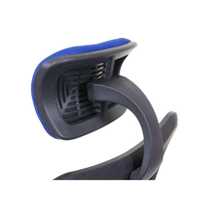 Brostuhl HWC-F13, Schreibtischstuhl Drehstuhl, Sliding-Funktion 150kg belastbar Stoff/Textil ~ schwarz/blau