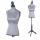 Schneiderpuppe T220, Schaufensterpuppe Torso weiblich, Schaumstoff ~ Samt grau